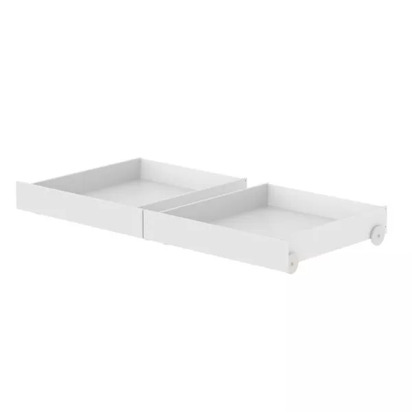 Flexa White Einzelbett 90x190 cm Schübe u. Sicherung weiß