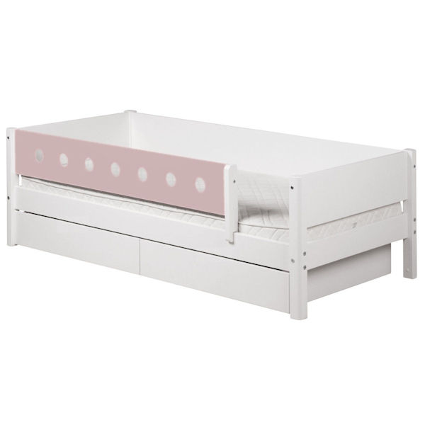 Flexa White Einzelbett 90x190 cm Schübe u. Sicherung rosa Flexa White Einzelbett 90x190 cm Schübe u. Sicherung rosa