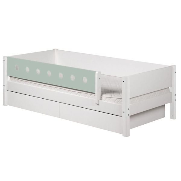 Flexa White Einzelbett 90x190 cm Schübe u. Sicherung mint Flexa White Einzelbett 90x190 cm Schübe u. Sicherung mint