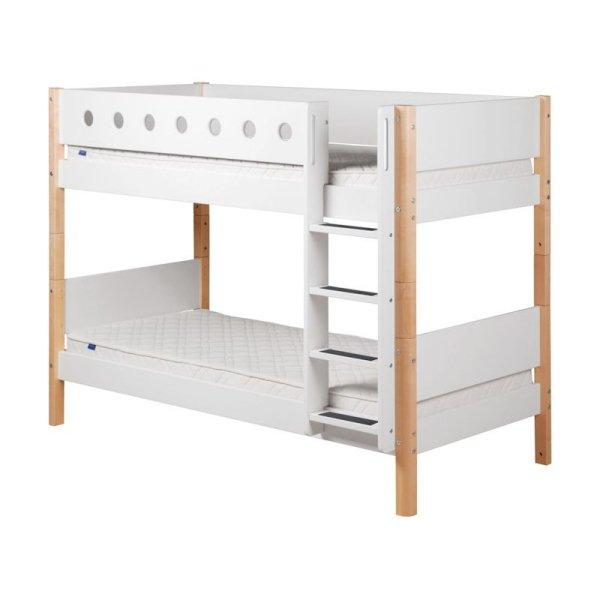 Flexa White Etagenbett 90x200 gerade Leiter in birke/weiß Flexa White Etagenbett 90x200 gerade Leiter in birke/weiß
