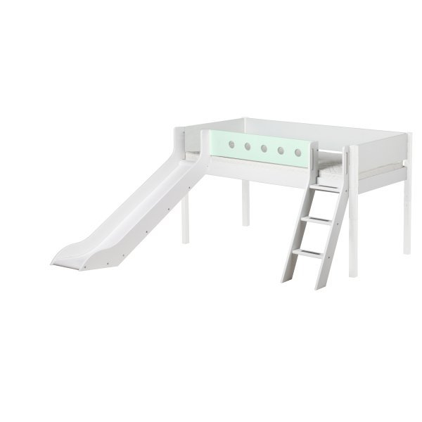 Flexa White Rutschbett 90x190 Schrägl. weiß/mintgrün Flexa White Rutschbett 90x190 Schrägl. weiß/mintgrün