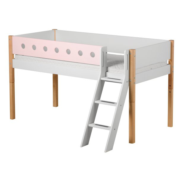 Flexa White Spielbett 90x200 Schrägleiter in weiß/birke/rosa Flexa White Spielbett 90x200 Schrägleiter in weiß/birke/rosa