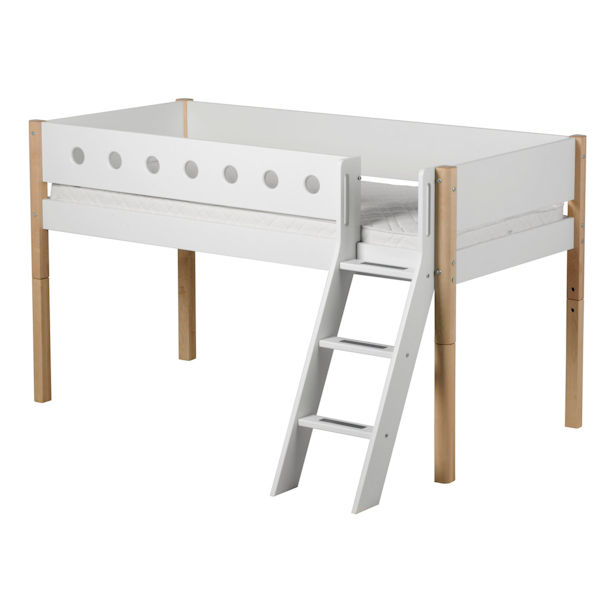 Flexa White Pfosten+schr. Leiter f. Spielbett in birke Flexa White Pfosten+schr. Leiter f. Spielbett in birke
