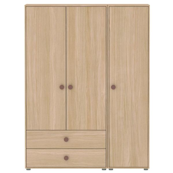 Flexa Popsicle hoher Kleiderschrank 2 Türen, 2 Schubladen, incl. Füsse - Cherry Flexa Popsicle hoher Kleiderschrank 2 Türen, 2 Schubladen, incl. Füsse - Cherry