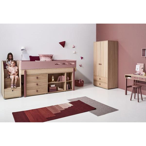 Flexa Popsicle Halbhohes Bett mit Treppe in 90x200 Kiwi Flexa Popsicle Halbhohes Bett mit Treppe in 90x200 Kiwi