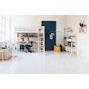 Flexa Classic Hochbett 90x200 gerade Leiter in weiß