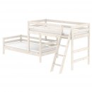 Flexa Classic Mittelhohes Kombibett 90x200 Schrägleiter weiß Flexa Classic Mittelhohes Kombibett 90x200 Schrägleiter weiß