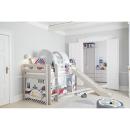 Flexa Rutschbett 90x200 mit Podest in grau