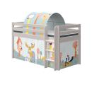 Flexa Spielbett 90x200 gerade Leiter in grau