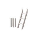 Flexa Pfosten+schr. Leiter f. Spielbett in grau Flexa Pfosten+schr. Leiter f. Spielbett in grau