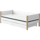 Flexa Nor Einzelbett 2 Schübe 90x200 Eiche / White Flexa Nor Einzelbett 2 Schübe 90x200 Eiche / White