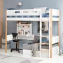 Flexa Nor Etagenbett gerade Leiter 90x200 Eiche / White