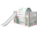 Flexa Nor Rutschbett gerade Leiter 90x200 Eiche / White