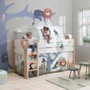 Flexa Nor Rutschbett gerade Leiter 90x200 Eiche / White