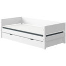 White Ausziehbett 90x200 mit Aufsteller weiß White Ausziehbett 90x200 mit Aufsteller weiß