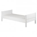 Flexa White Einzelbett 90x190 Pfosten in weiß