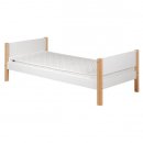 Flexa White Einzelbett 90x190 Pfosten in birke