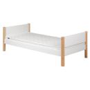 Flexa White Einzelbett 90x200 Pfosten in birke