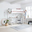 Flexa White Pfosten+ger. Leiter f. 90x200 Hochbett weiß
