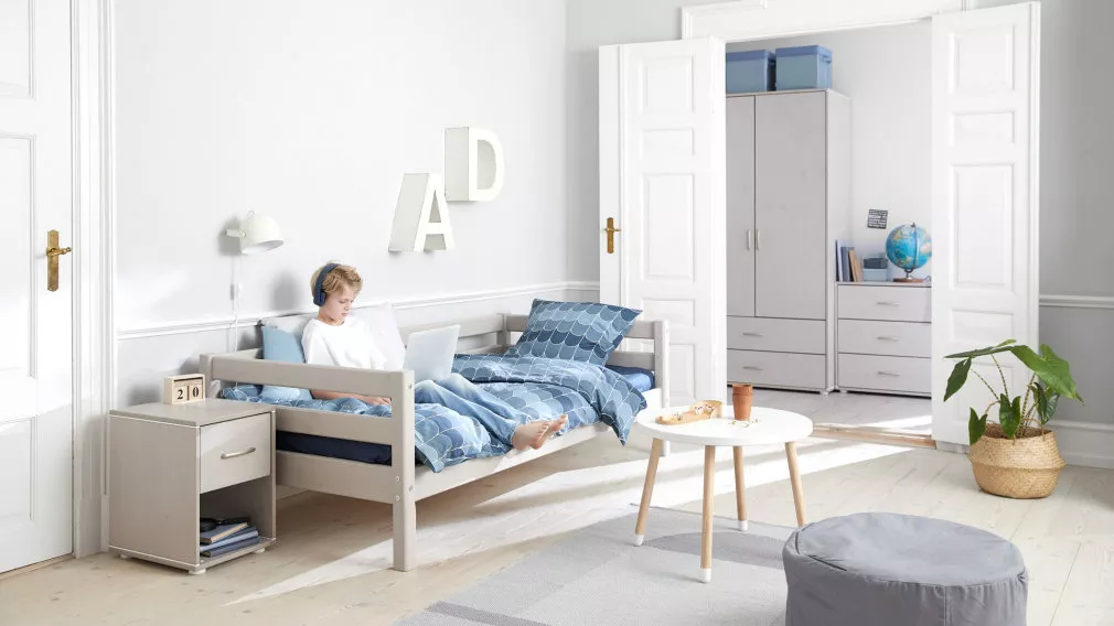 Flexa Classic Einzelbett Nachttisch Tisch Sitzkissen
