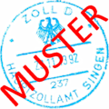 So sieht ein ordentlicher Zollstempel-Druck aus